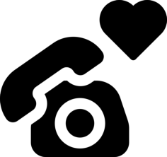 Love Call Sticker Outline Svg File, Free Vectors File